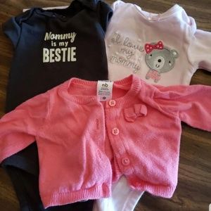 Baby girl newborn bundle mommy loves me best frien